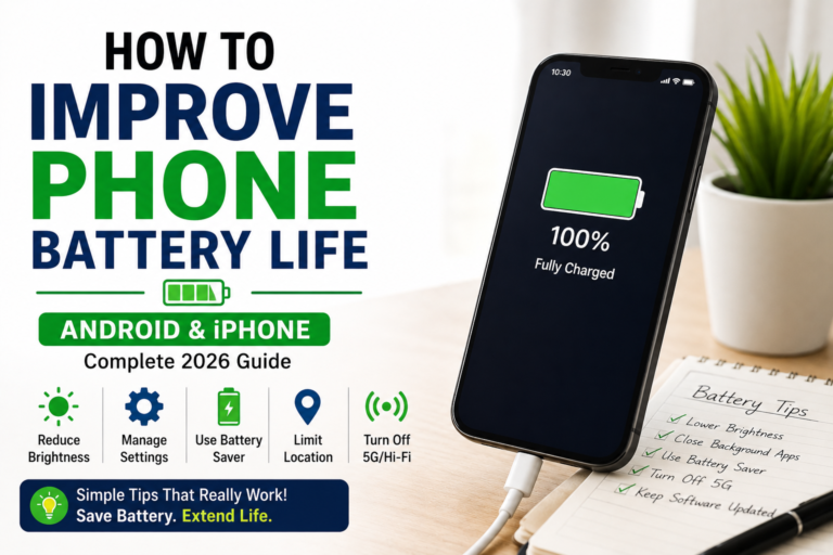 How to Improve Phone Battery Life (Android & iPhone) – Complete 2026 Guide